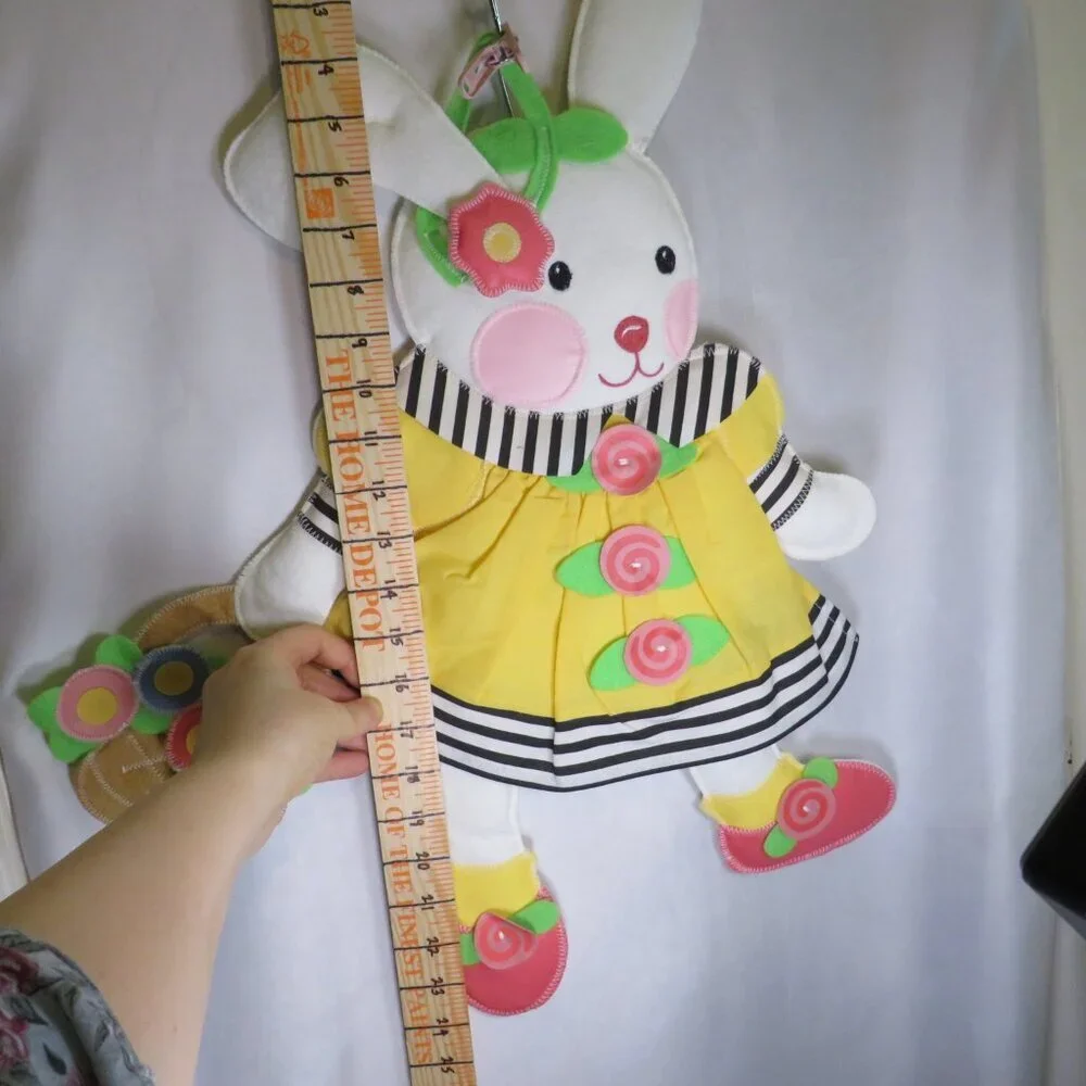 VTG Mary Engelbreit Baby & Me Wall Hanging Set Sailor Bear & Floral Bunny Large